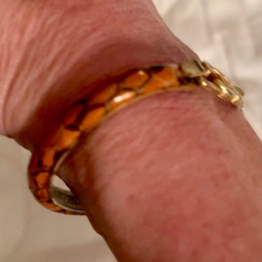 Vintage Gucci GG logo Snakeskin Bracelet - Picture 3 of 6
